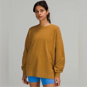Lululemon Perfectly Oversized Retro Atheltic Crew Sweatshirt Fools Gold Cozy